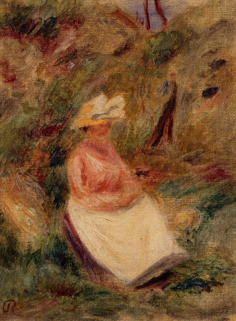 Young girl in the woods 1910